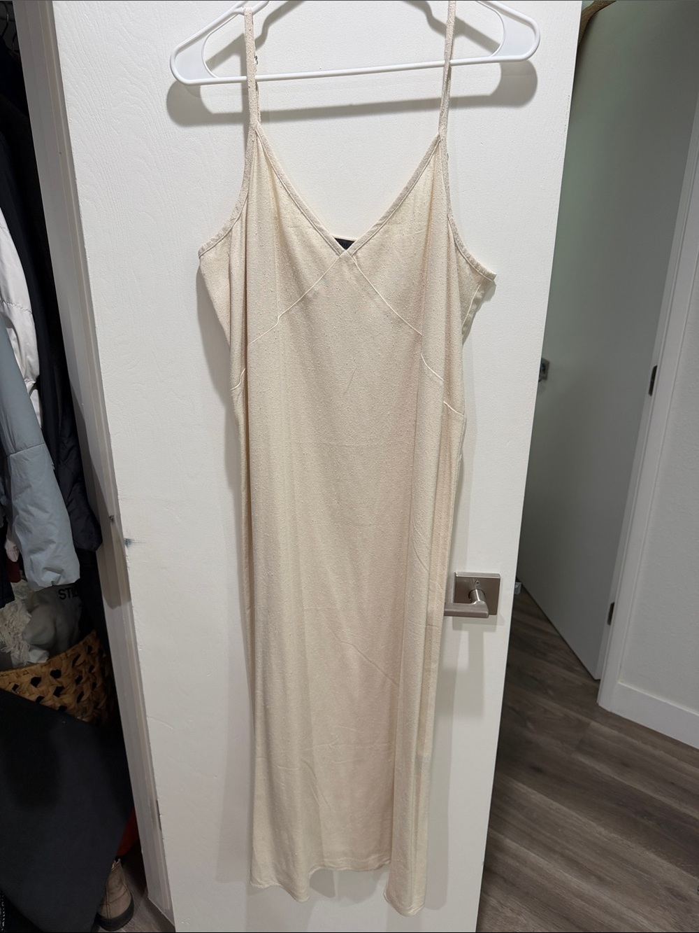 Jenni Kayne Cream Maxi Slip Dress